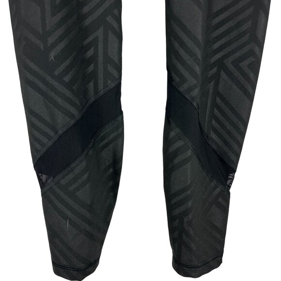 Old Navy Active Go Dry Leggings Womens Medium Black Geometric Print Fitted - Picture 2 of 6